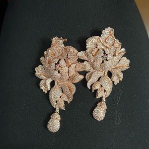 Rose Gold Crystal Earrings
